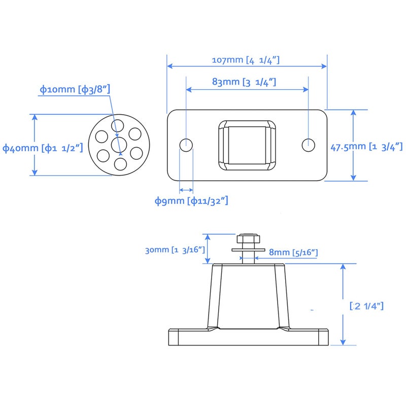 Jeacent Anti-Vibration Shock Absorbing Rubber Mounting Bracket for Ductless Mini Split Air Conditioner Condensers - Image 2